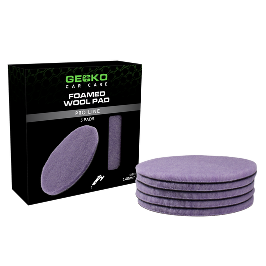 Gecko Foamed Wool Cutting pad 140mm 5st ( Voor Steunplaat 125mm )