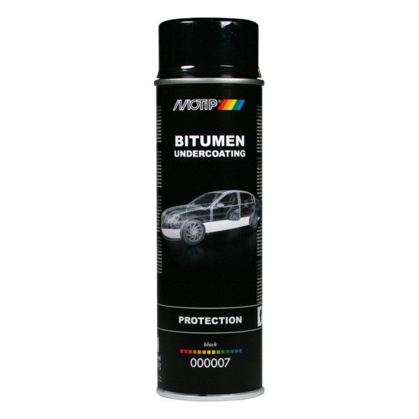 Motip Undercoating Bitumen 500ml Spray Zwart