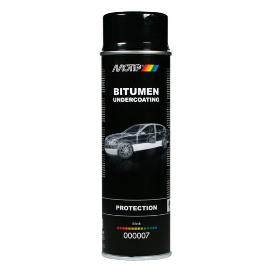 Motip Undercoating Bitumen 500ml Spray Zwart