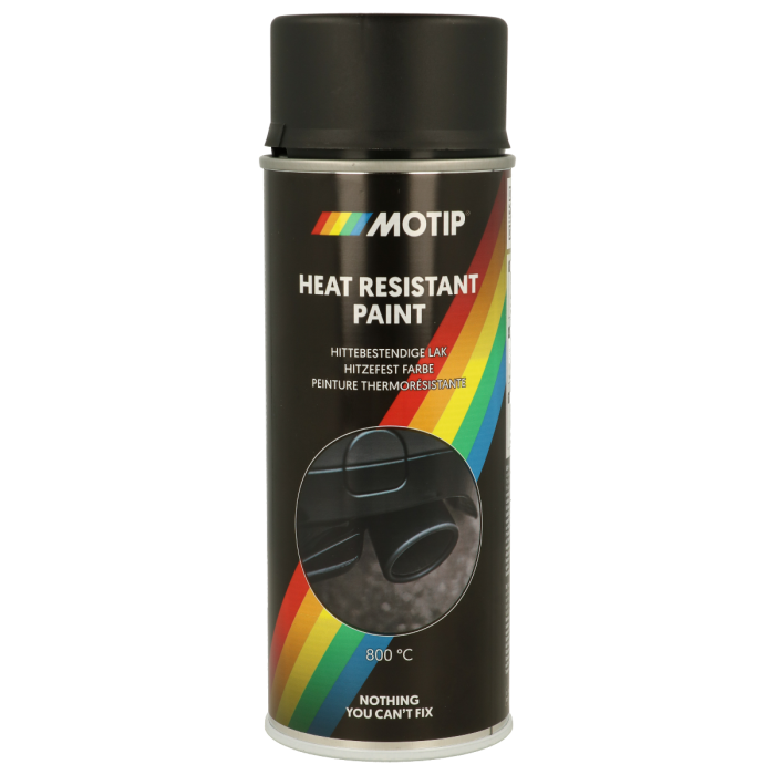 Motip Hittebestendige Lak Mat 800°C 400ml Zwart