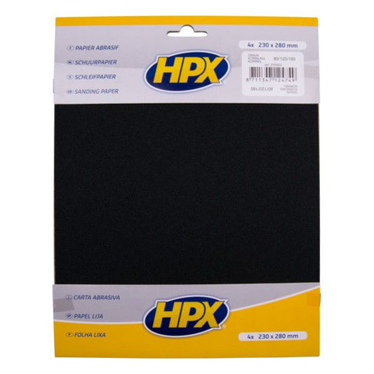 HPX Schuurpapier Set – P80, P120, P180 (4 Stuks)