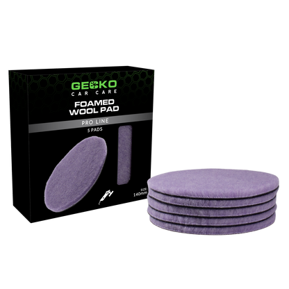 Gecko Foamed Wool Cutting pad 140mm 5st ( Voor Steunplaat 125mm )