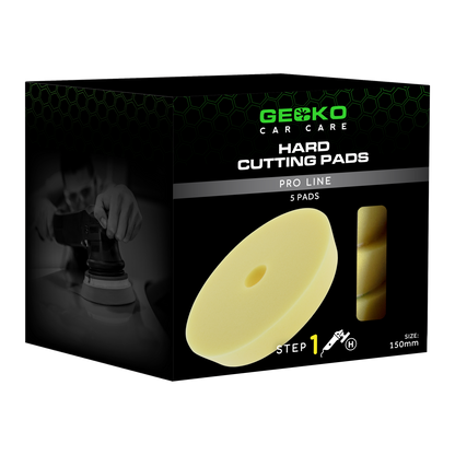 Gecko Polijstpad Hard Geel 150mm 5st ( Voor Steunplaat 125mm )