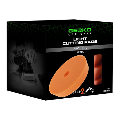 Gecko Polijstpad Medium Oranje 150mm 5st( Voor Steunplaat 125mm )