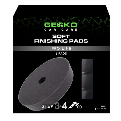Gecko Polijstpad Zacht Zwart 150mm 5st (Voor Steunplaat 125mm)