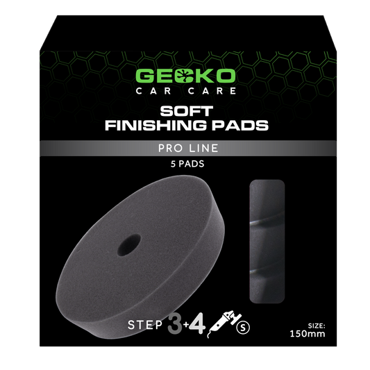 Gecko Polijstpad Zacht Zwart 150mm 5st (Voor Steunplaat 125mm)