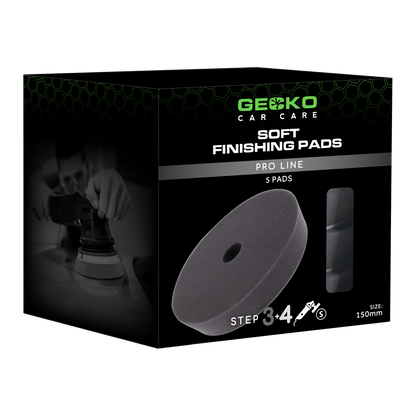 Gecko Polijstpad Zacht Zwart 150mm 5st (Voor Steunplaat 125mm)