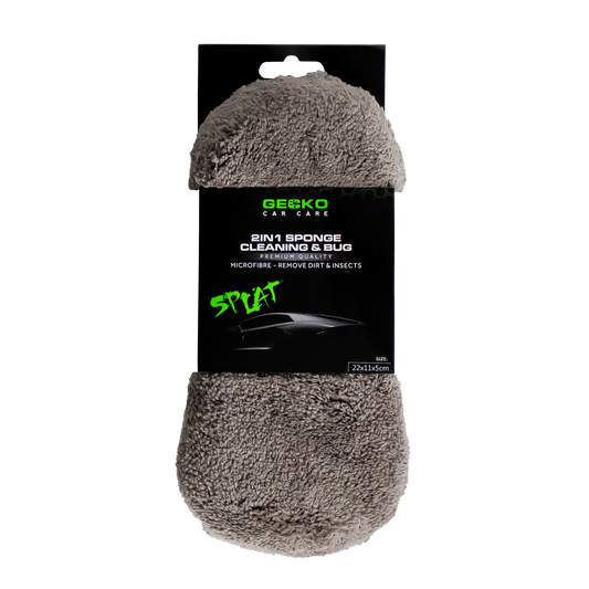 Gecko 2in1 Microvezel Schoonmaak & Vliegen Spons 2cm x 11cm x 5cm