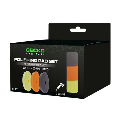 Gecko polijstpads/poetspads 150mm 3pcs/set