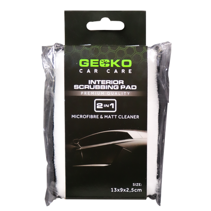 Gecko 2in1 Interieur Microvezel & Fleece Spons 13cm x 9cm x 2,5cm