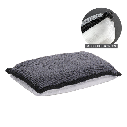 Gecko 2in1 Interieur Microvezel & Fleece Spons 13cm x 9cm x 2,5cm