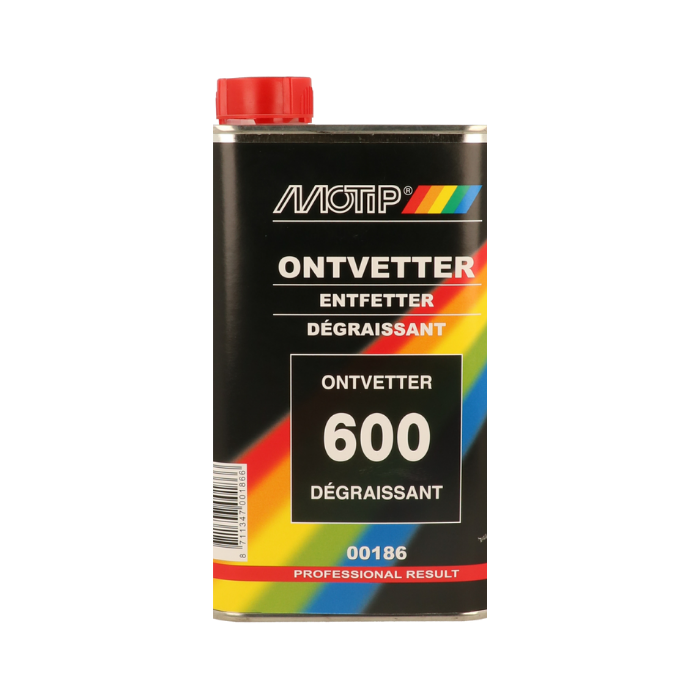 Motip Ontvetter 500ml Kleurloos ontvetter voor het verwijderen van siliconen, teer en wax.